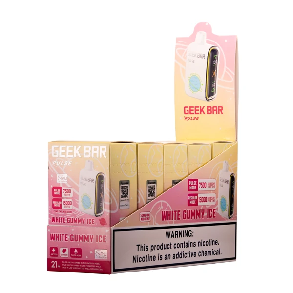 US vaper inspecting a Micco Vape device with packaging showing puff count and nicotine strength